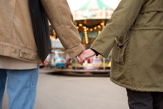 Trans couple spending time together