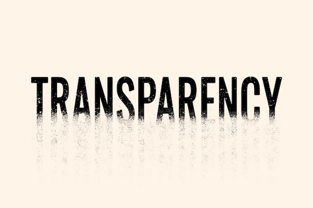 Transparency typography in crumble font