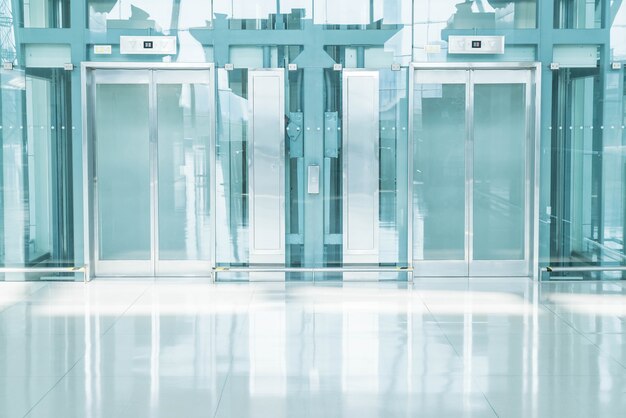 Transparent elevator in underground passage