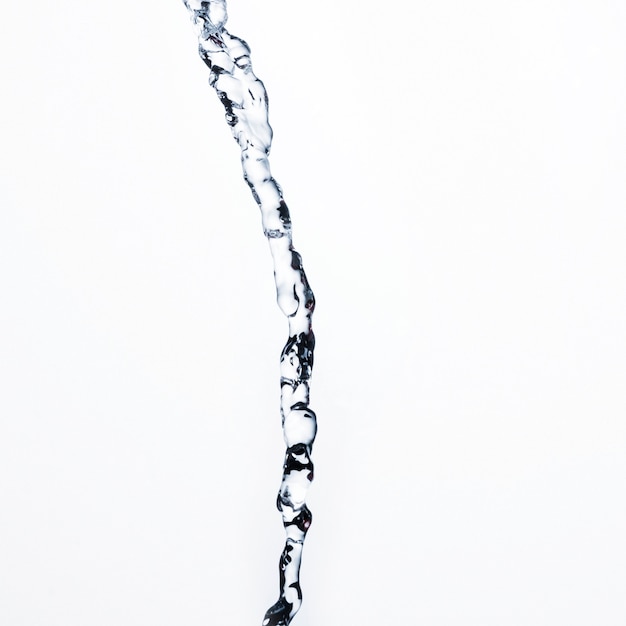 Transparent liquid shape on white background