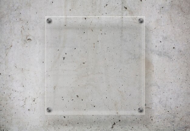 コンクリート表面の透明板