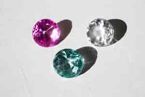 Free photo transparent shiny jewels