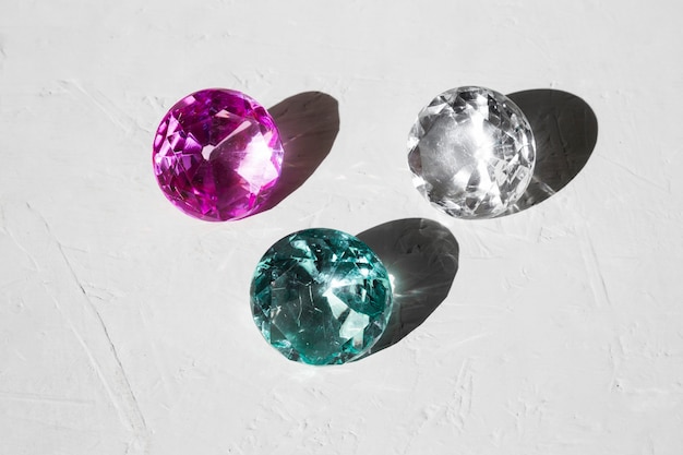 Transparent shiny jewels