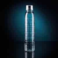 Free photo transparent water bottle in studio