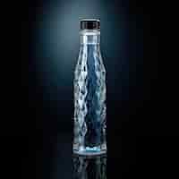 Foto gratuita bottiglia d'acqua trasparente in studio