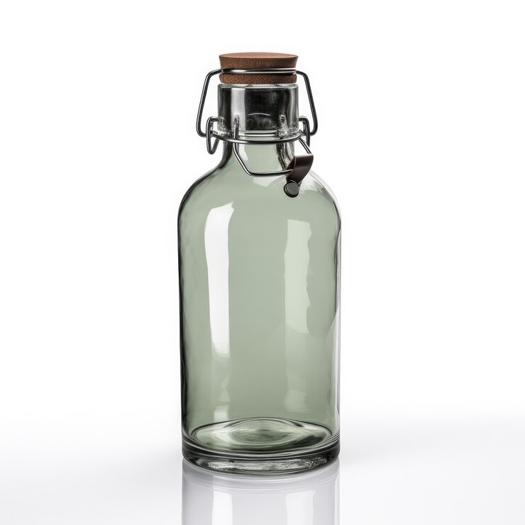 Free Photo transparent water bottle in studio