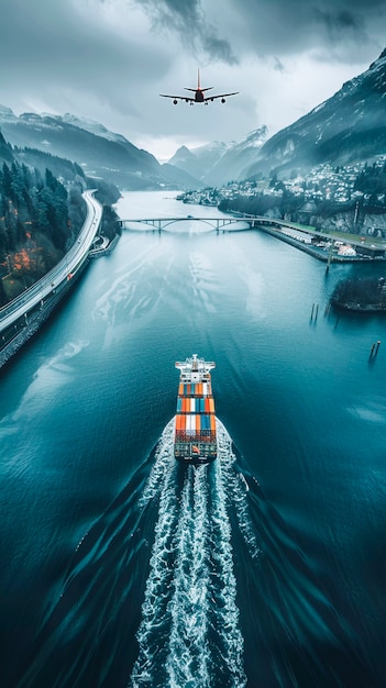 Foto gratuita concetto di trasporto e logistica