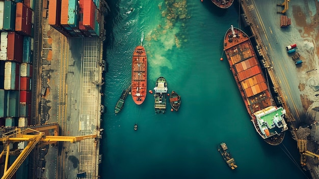 Foto gratuita trasporto e logistica dei prodotti