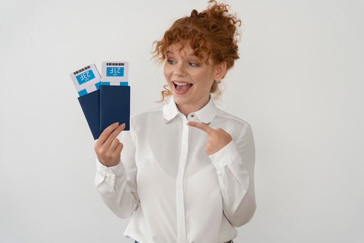 Free Photo travel agent offering trip planning to clients