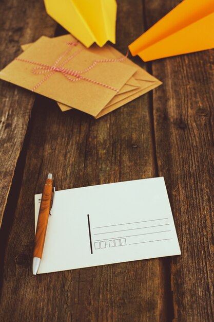 Travel concept on wooden table