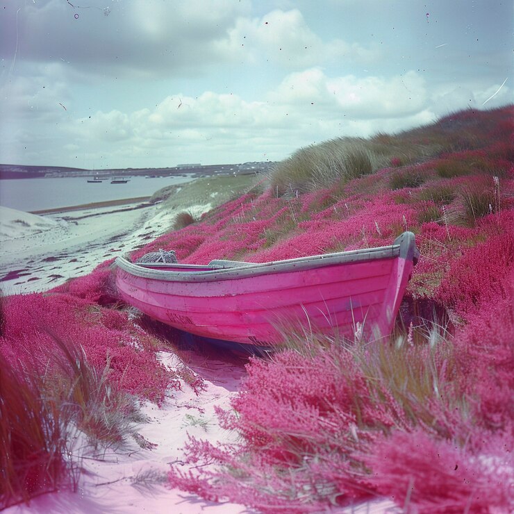Free Photo travel landscape in dreamy aesthetic