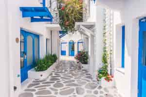 Free photo travel mediterranean aegean traditional architecture