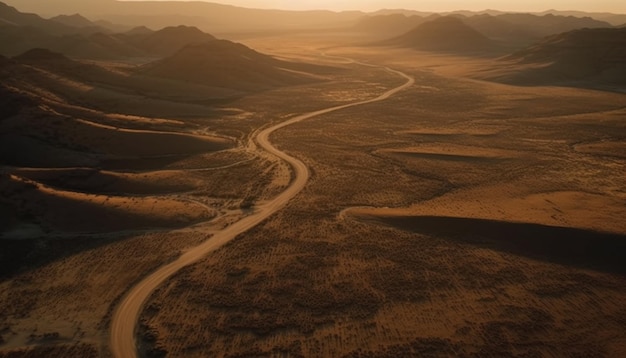 Foto gratuita viaggia verso terre selvagge remote e assisti alla bellezza della natura generata dall'intelligenza artificiale