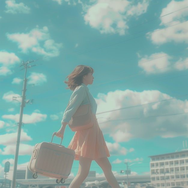 無料写真 travel scene with pastel colors and dreamy atmosphere