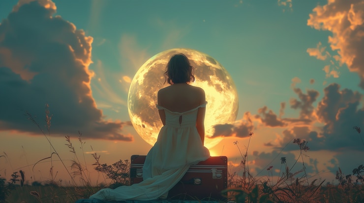 Free Photo travel scene with pastel colors and dreamy atmosphere