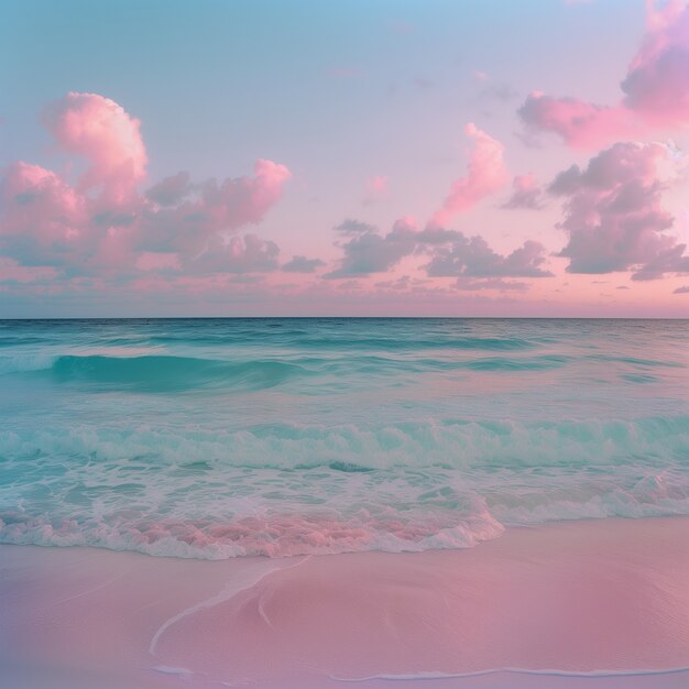 Travel scene with pastel colors and dreamy atmosphere