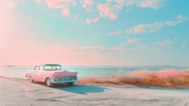 Free photo travel scene with pastel colors and dreamy atmosphere