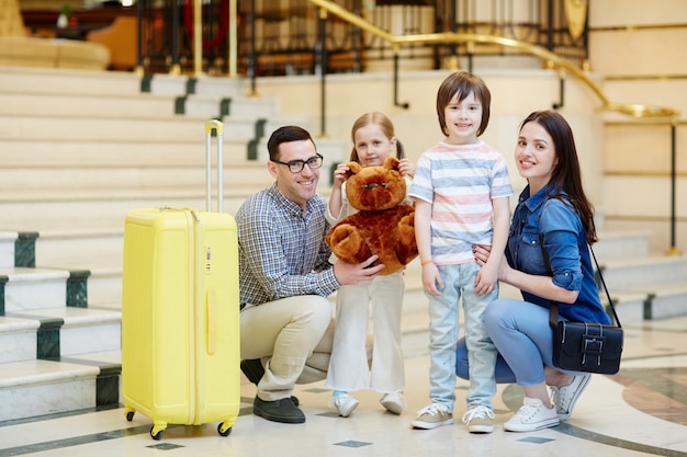 Free photo traveling family