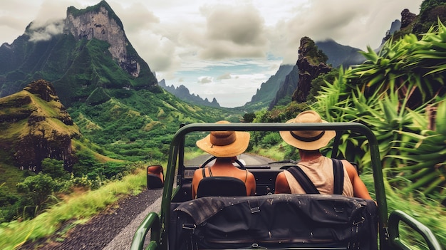 Foto gratuita viaggiare con un'auto fuoristrada