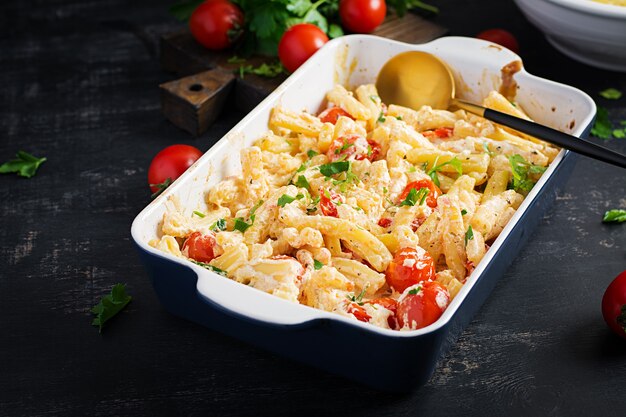 Trending viral Feta bake pasta recipe