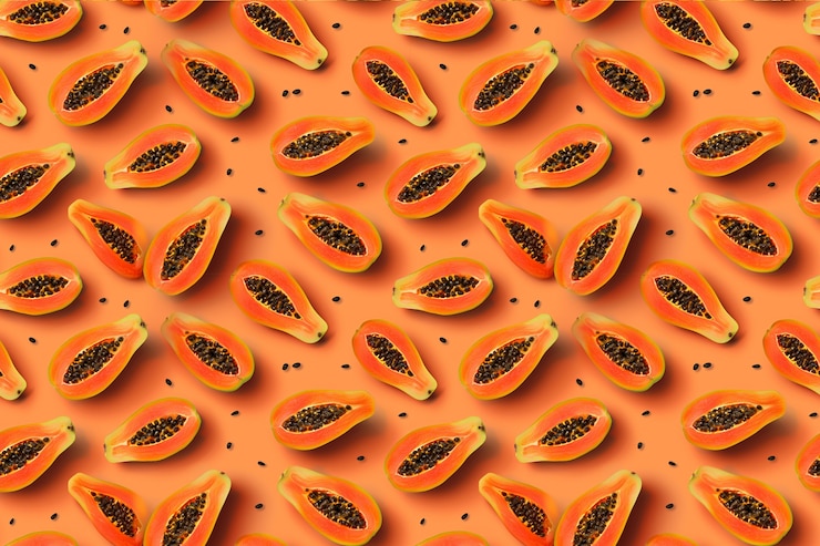 Free Photo tropical fruits pattern