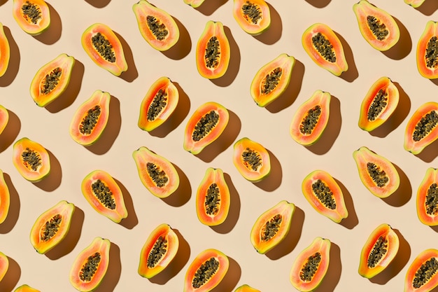 Free photo tropical fruits pattern