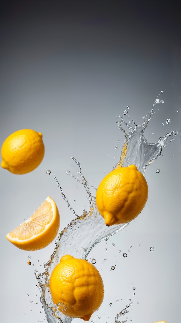 Free Photo tropical fruits studio  composition