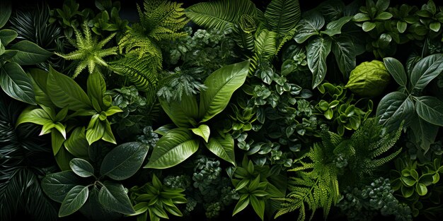 Tropical Greenery Covering the Background