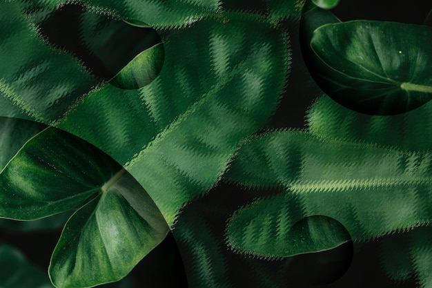 Бесплатное фото Тропические листья фон