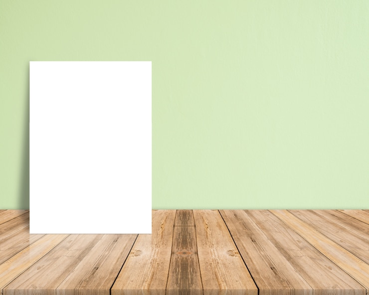Free Photo tropical mock sheet wooden background