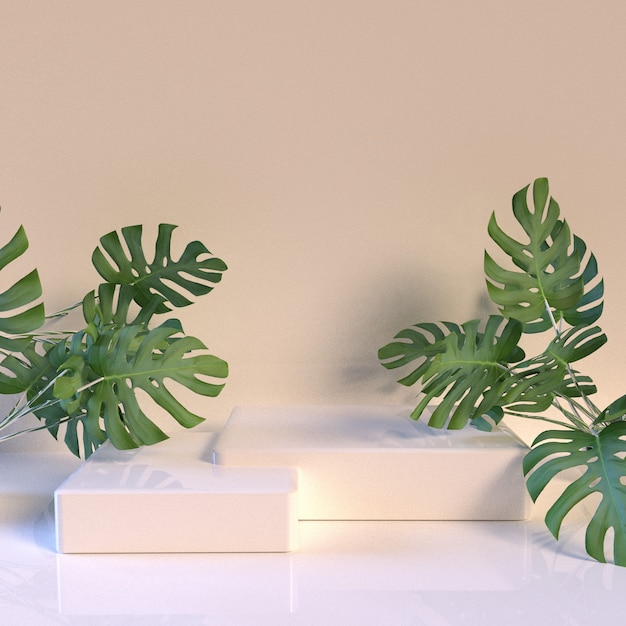 Tropical Podium 3D Background