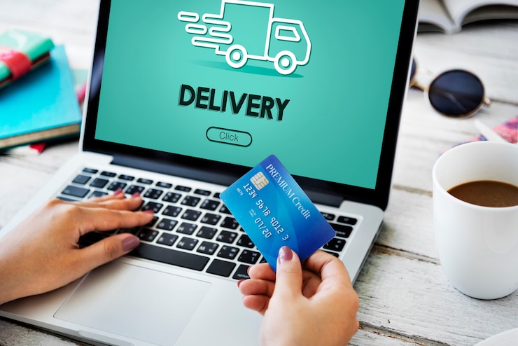 Free Photo truck car fast delivery service concept