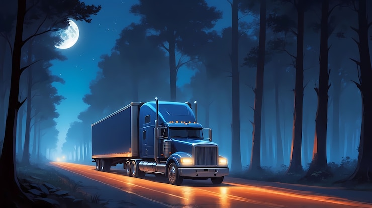 Free Photo truck digital art illustration
