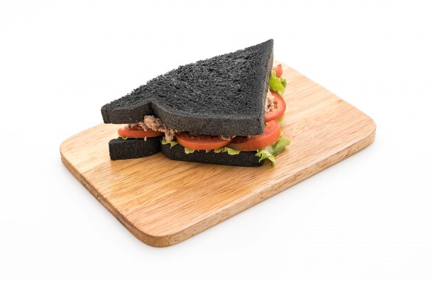 tuna charcoal  sandwich