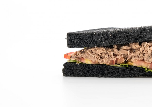 tuna charcoal  sandwich