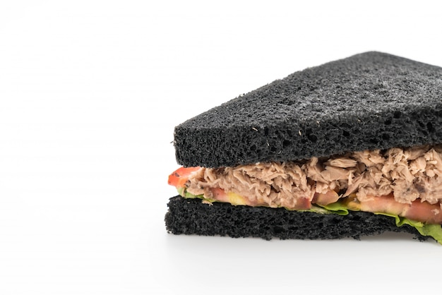 Free photo tuna charcoal  sandwich