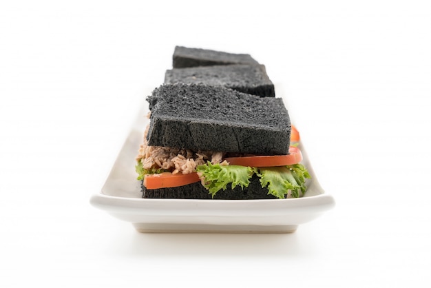 tuna charcoal  sandwich