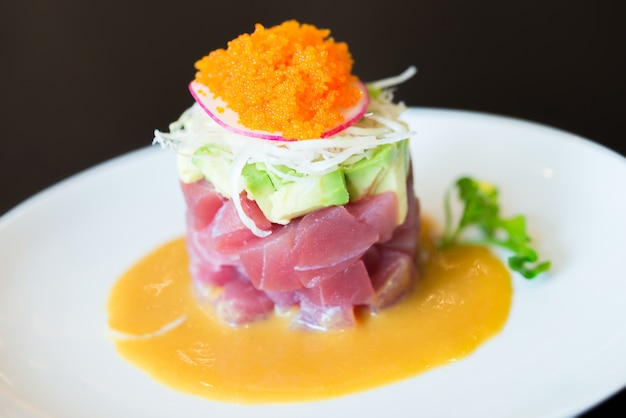 Free photo tuna tartar