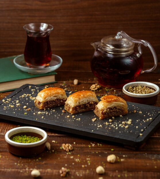 Turkish pakhlava on the table