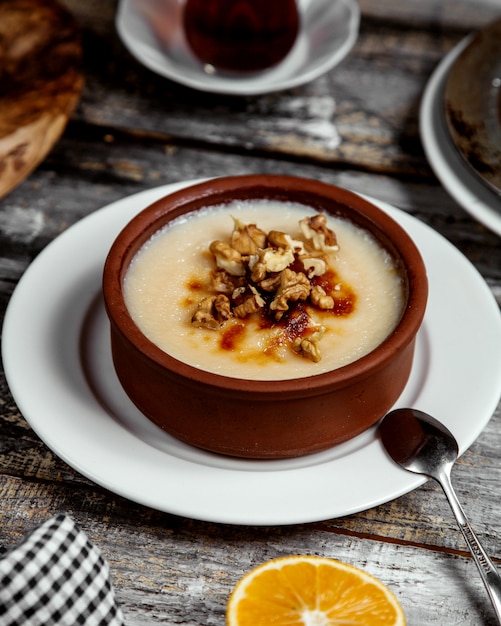 Turkish traditional delight with walnut