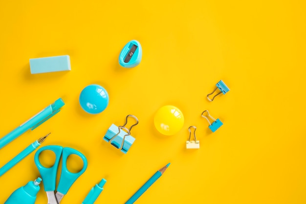 Turquoise school and office basic stationery