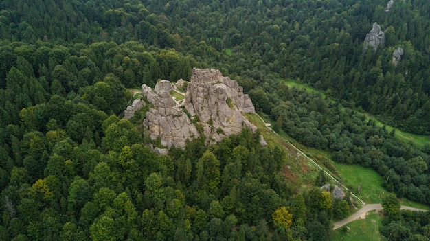 Tustan rocks from above