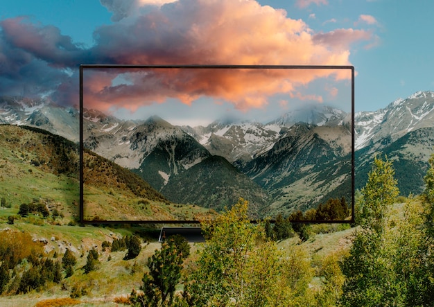 Tv in nature concept