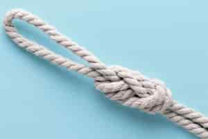 Free photo twine strong white rope top view