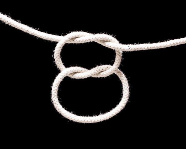 Крученая хлопковая веревка с круговыми узлами