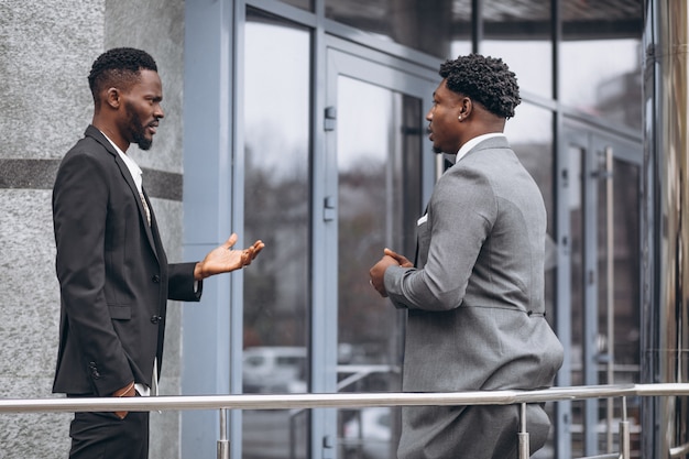 Two african businessman   meeting together