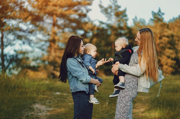 Free photo two beautiful mothers