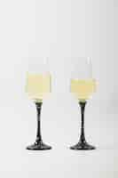 Free photo two champagne glasses