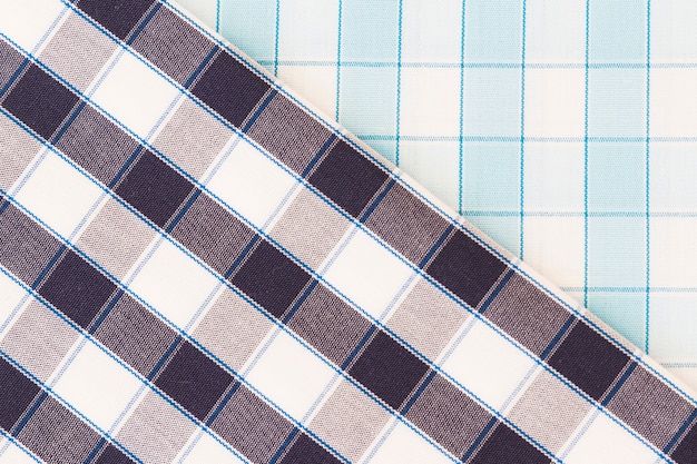 Free photo two different check fabric texture diagonal lines seamless pattern