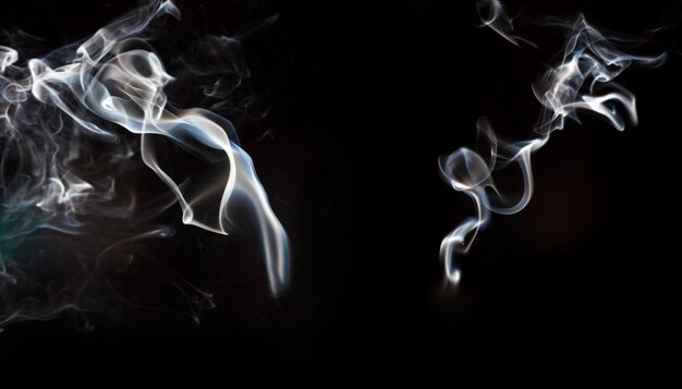 Два динамических силуэтов дыма